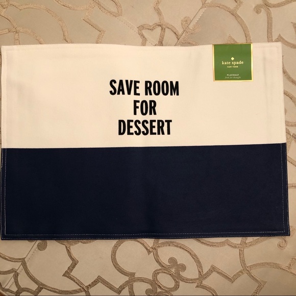 kate spade Other - NWT Kate Spade “Save Room for Dessert” Placemat